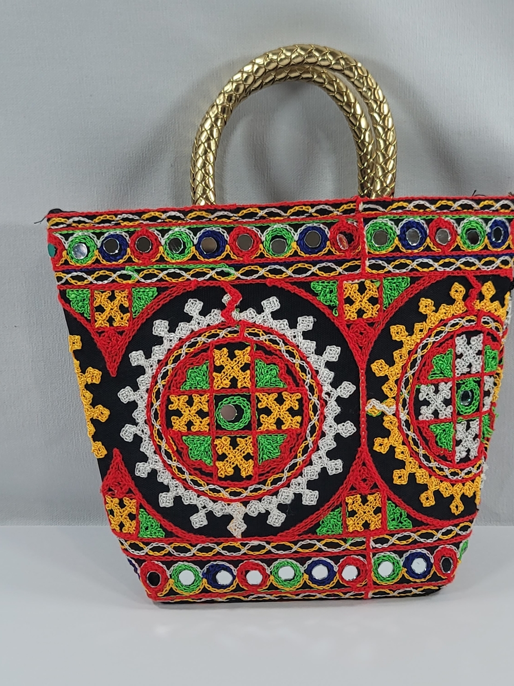 PURI HANDICRAFT Gujarati Kutch Embroidery Tote Hand Bag Purse